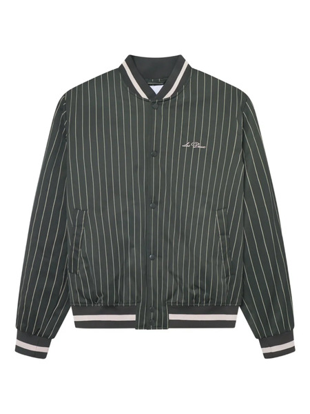  Les Deux Pinstripe Bomber Jacket - Green 