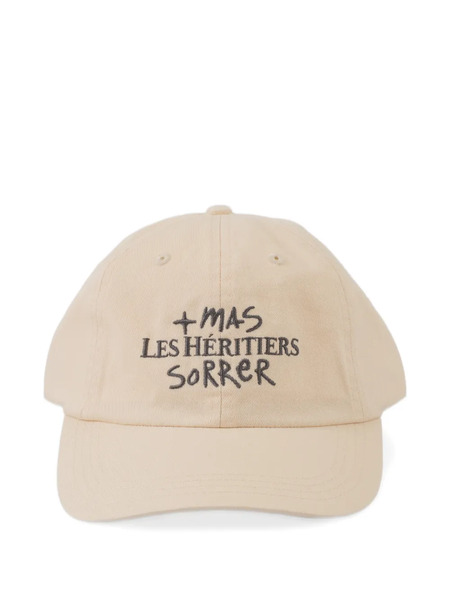  Les Héritiers X Mas Sorrer Embroidered Cap - Neutrals 