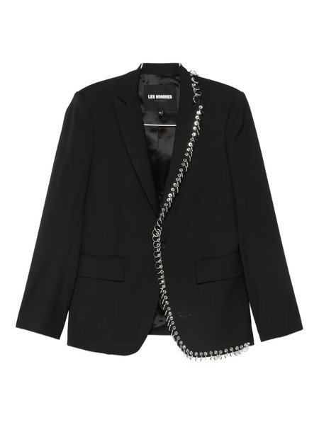  Les Hommes Chain-embellished Blazer - Black 