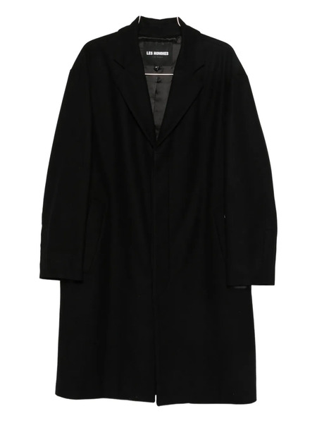  Les Hommes Single-breasted Coat - Black 