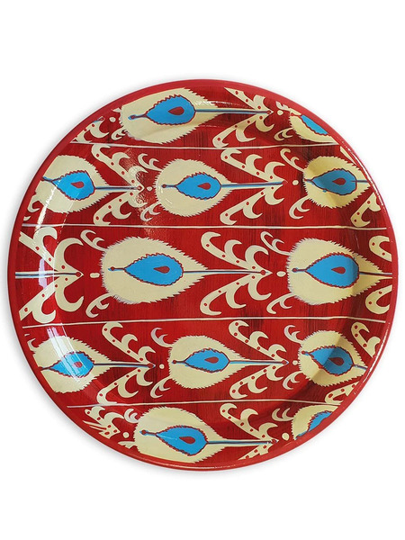  Les-ottomans Abstract-print Iron Tray - Red 