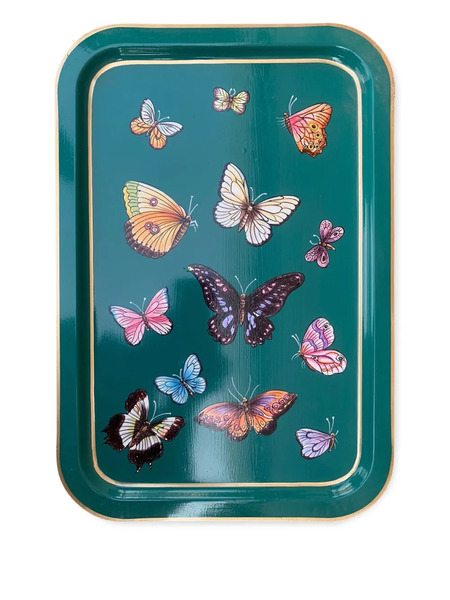  Les-ottomans Butterflies Tray - Blue 