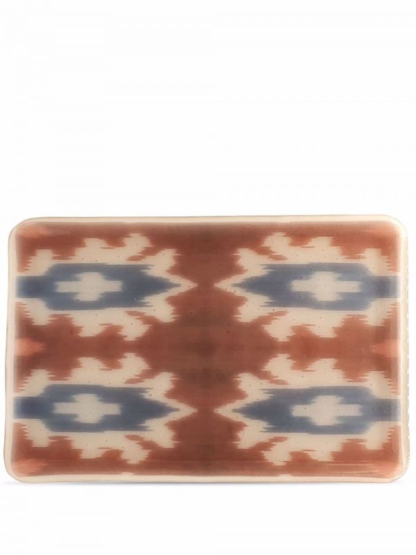  Les-ottomans Ikat Handmade Tray - Multicolour 