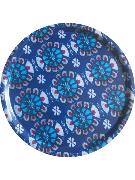  Les-ottomans Ikat Wooden Tray - Blue 
