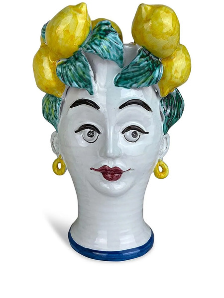  Les-ottomans Lemon Ceramic Vase (30cm) - White 