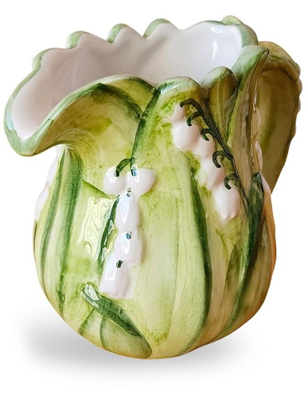  Les-ottomans Lily Of The Valley Ceramic Milk Pot (11cm) - Green 