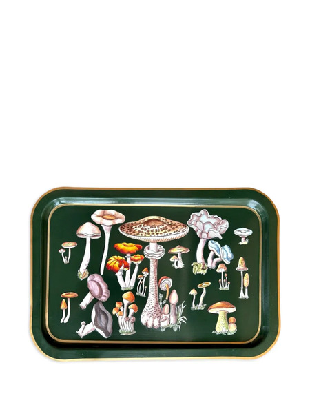  Les-ottomans Mushroom-print Tray - Green 