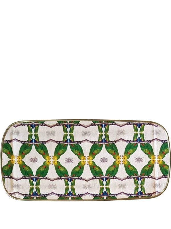  Les-ottomans Patch Nyc Rectangular Tray - White 