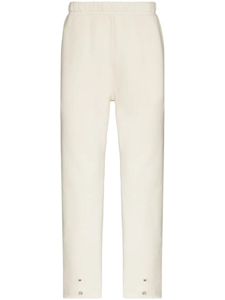  Les Tien Snap-button Cotton Track Pants - Neutrals 