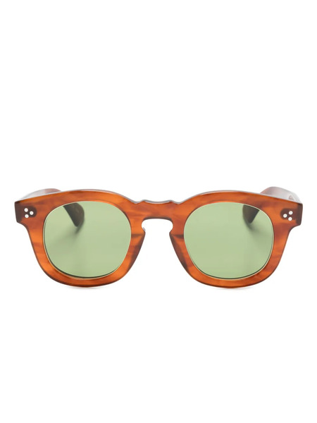  Lesca Card Round-frame Sunglasses - Brown 