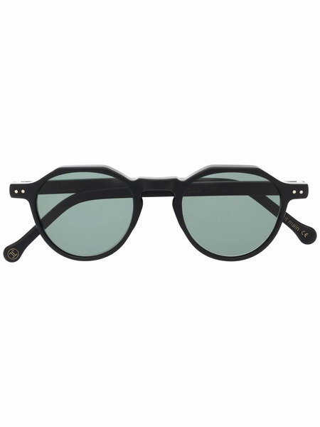  Lesca Icon 36 Round-frame Sunglasses - Black 
