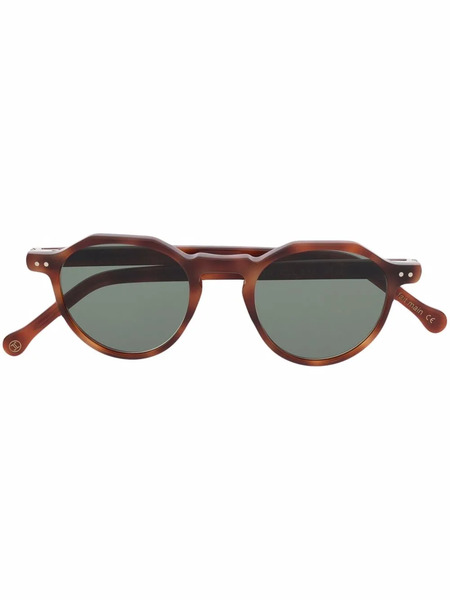  Lesca Icon Round-frame Sunglasses - Brown 