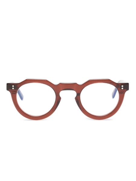  Lesca Pica Round-frame Glasses - Brown 