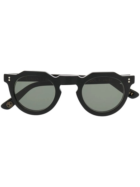  Lesca Pica Round-frame Sunglasses - Black 