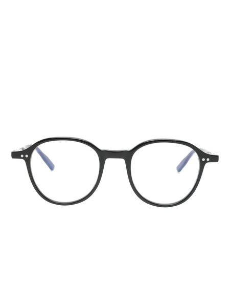  Lesca Puno Round-frame Glasses - Black 