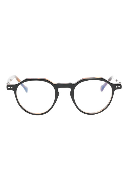  Lesca Round-frame Glasses - Black 