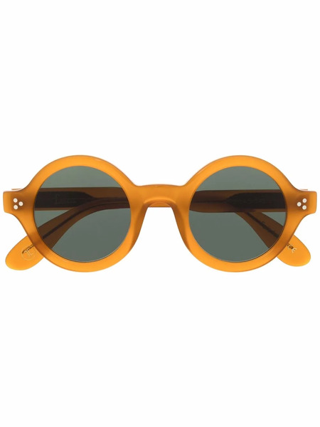  Lesca Round Frame Sunglasses - Brown 