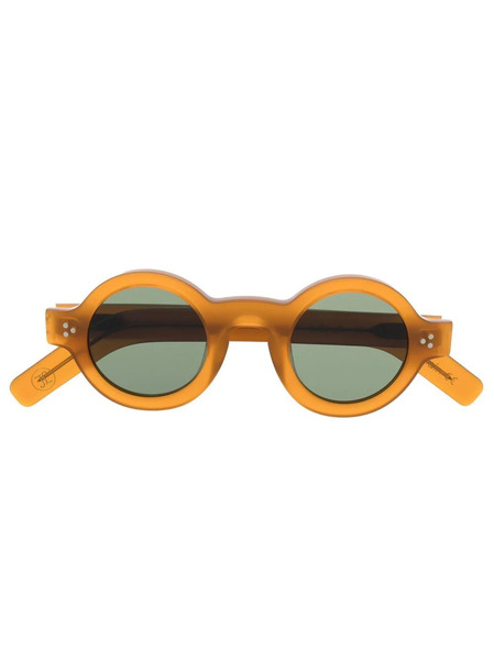  Lesca Round-frame Tinted Sunglasses - Orange 