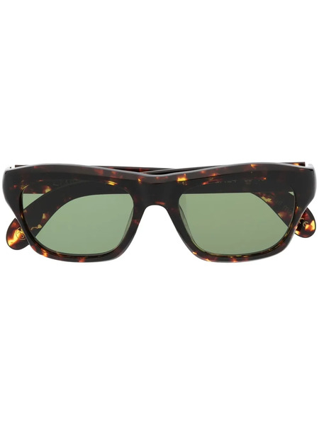  Lesca Square Frame Sunglasses - Brown 