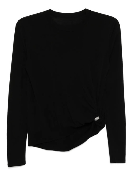  Less Draped Knitted Top - Black 