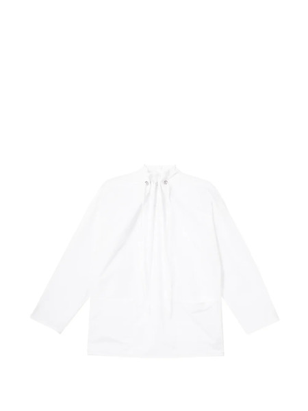  Less Drawstring Sculpted-neck Shirt - White 