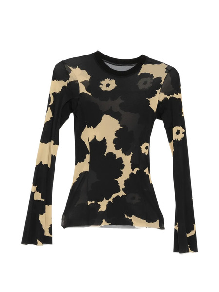  Less Printed Top - Black 