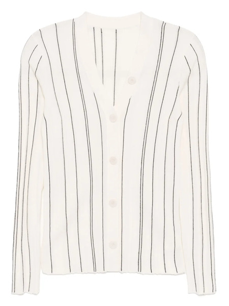  Less Striped Cardigan - White 