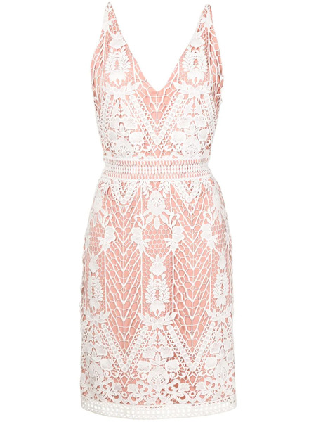  Lethicia Bronstein Canis Crochet-panel Dress - Neutrals 