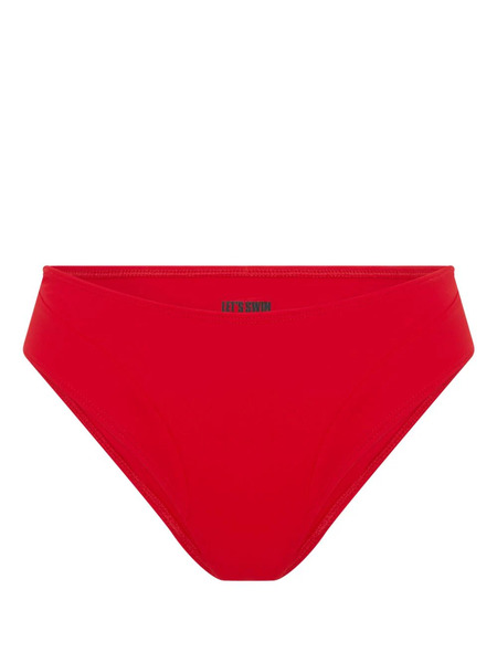  Let's Swim Hipster Bikini Bottoms - Red 