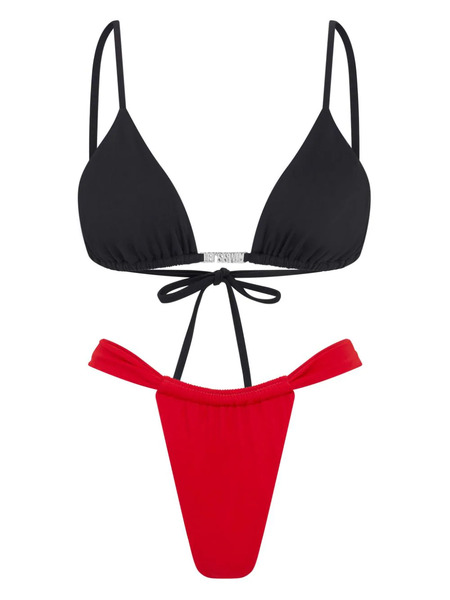  Let's Swim Ruched Bikini Bottoms - Red 