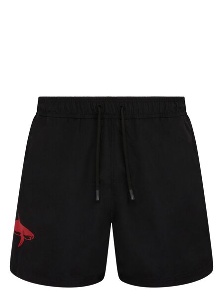  Let's Swim Shark-print Swim Shorts - Black 