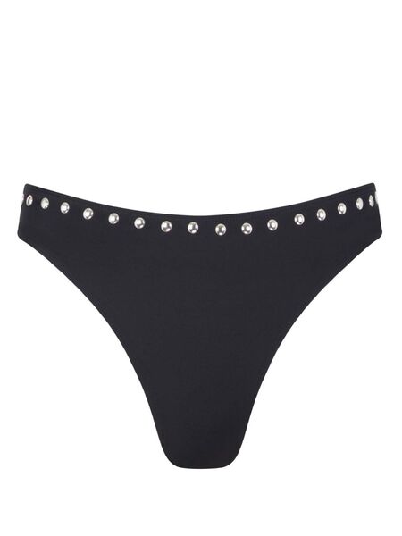  Let's Swim Studded Bikini Bottoms - Black 