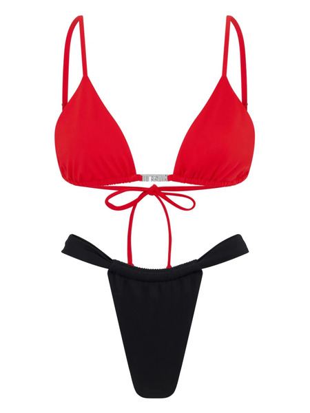  Let's Swim Triangle Bikini Top - Red 