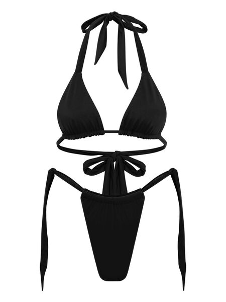  Let's Swim Triangle-cup Bikini Top - Black 