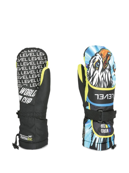  Level Kids Eagle-print Gloves - Black 