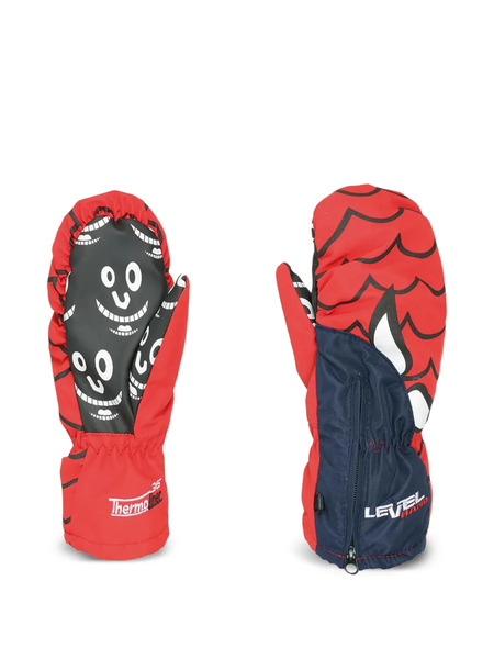  Level Kids Graphic-print Gloves - Blue 