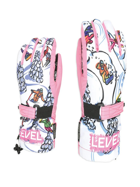  Level Kids Graphic-print Ski Gloves - Pink 