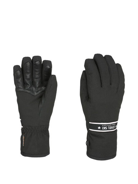  Level Logo-detailing Gloves - Black 
