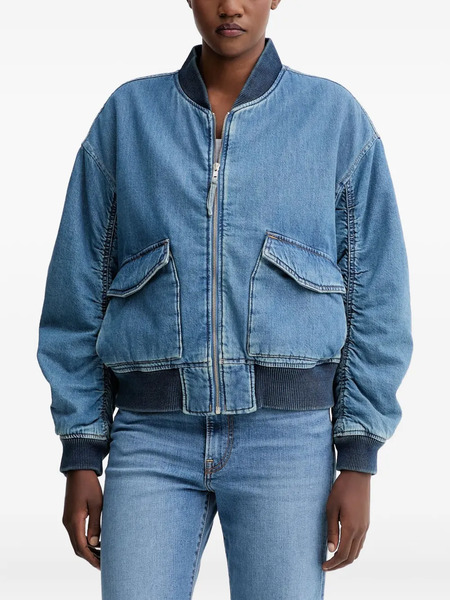  Levi's Andy Denim Bomber Jacket - Blue 