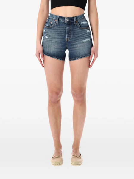  Levi's 501® Curve Frayed Shorts - Blue 