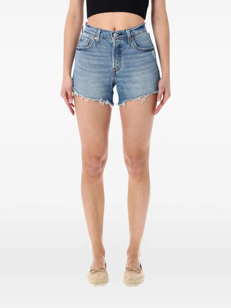  Levi's 501® Curve Frayed Shorts - Blue 