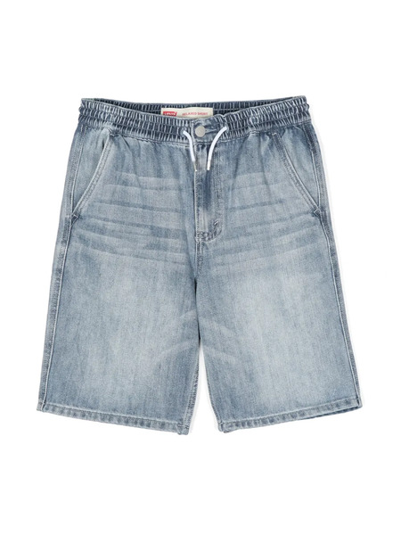  Levi's Kids Drawstring-waist Denim Shorts - Blue 