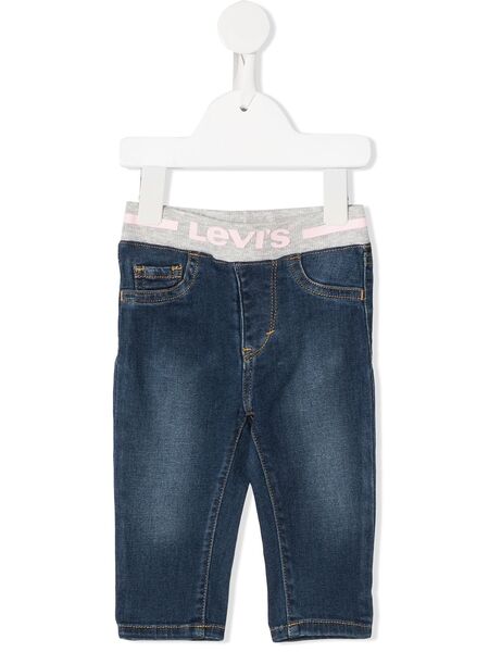  Levi's Kids Elasticated Logo Band Jeans - Blue 