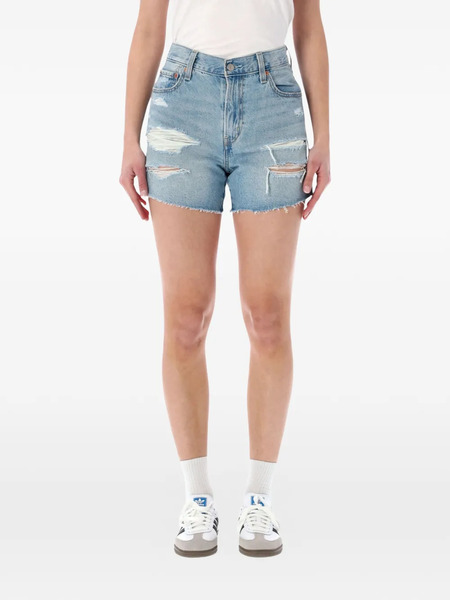  Levi's Ribcage Distressed Shorts - Blue 