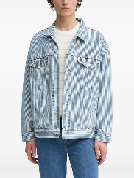  Levi's Striped Denim Jacket - Blue 