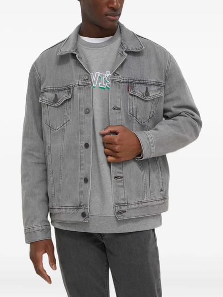  Levi's The Trucker Buttoned Denim Jacket - Grey 