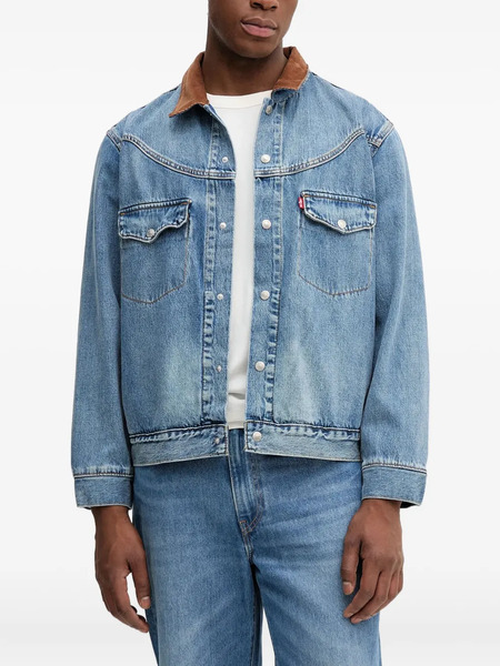  Levi's Western Shorthorn Trucker Denim Jacket - Blue 