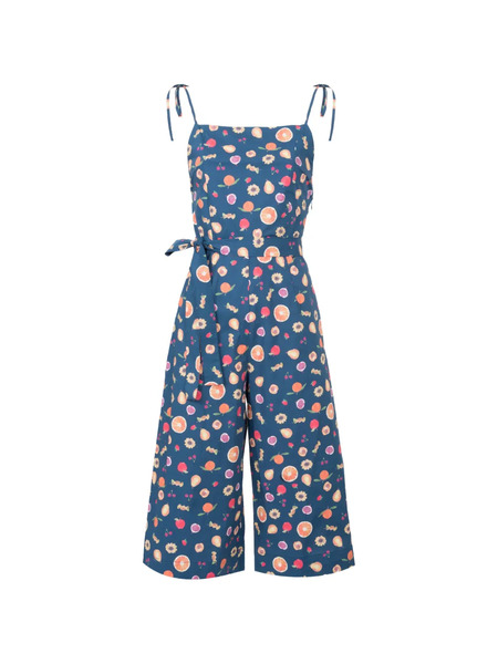  Lhd Fruit Print Jumpsuit - Blue 