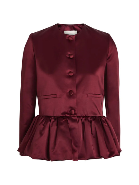  Liberowe Button Peplum Jacket - Red 