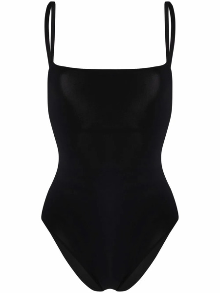  Lido Square-neck Slip-on One-piece - Black 